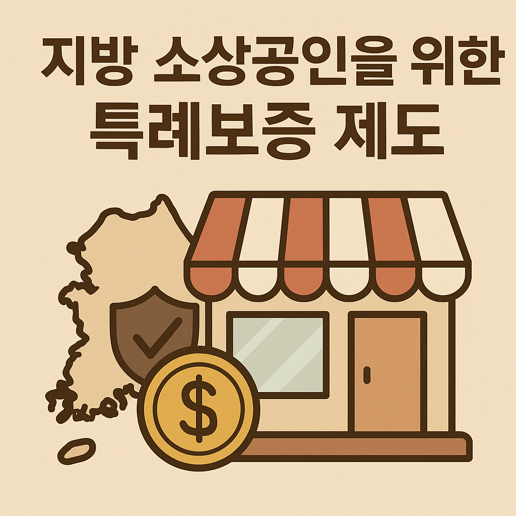 지방 소상공인을 위한 특례보증 제도 포스터 이미지