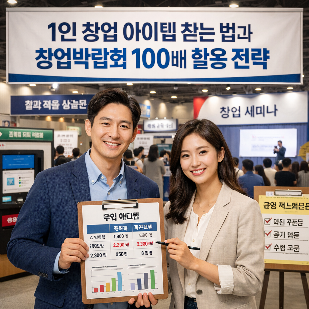 1인 창업 아이템 찾는 법과 창업박람회 100배 활용 전략