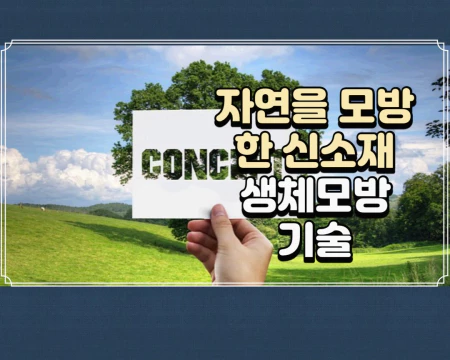 자연을 모방한 신소재 생체모방 기술