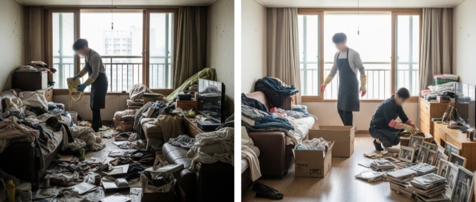 인제 고독사청소 및 정리중