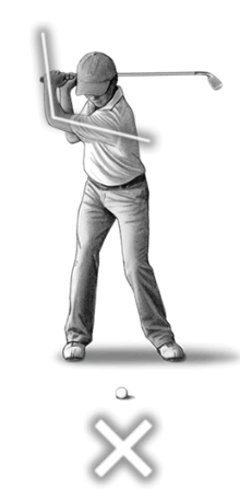 잘못된 백스윙 팔모양