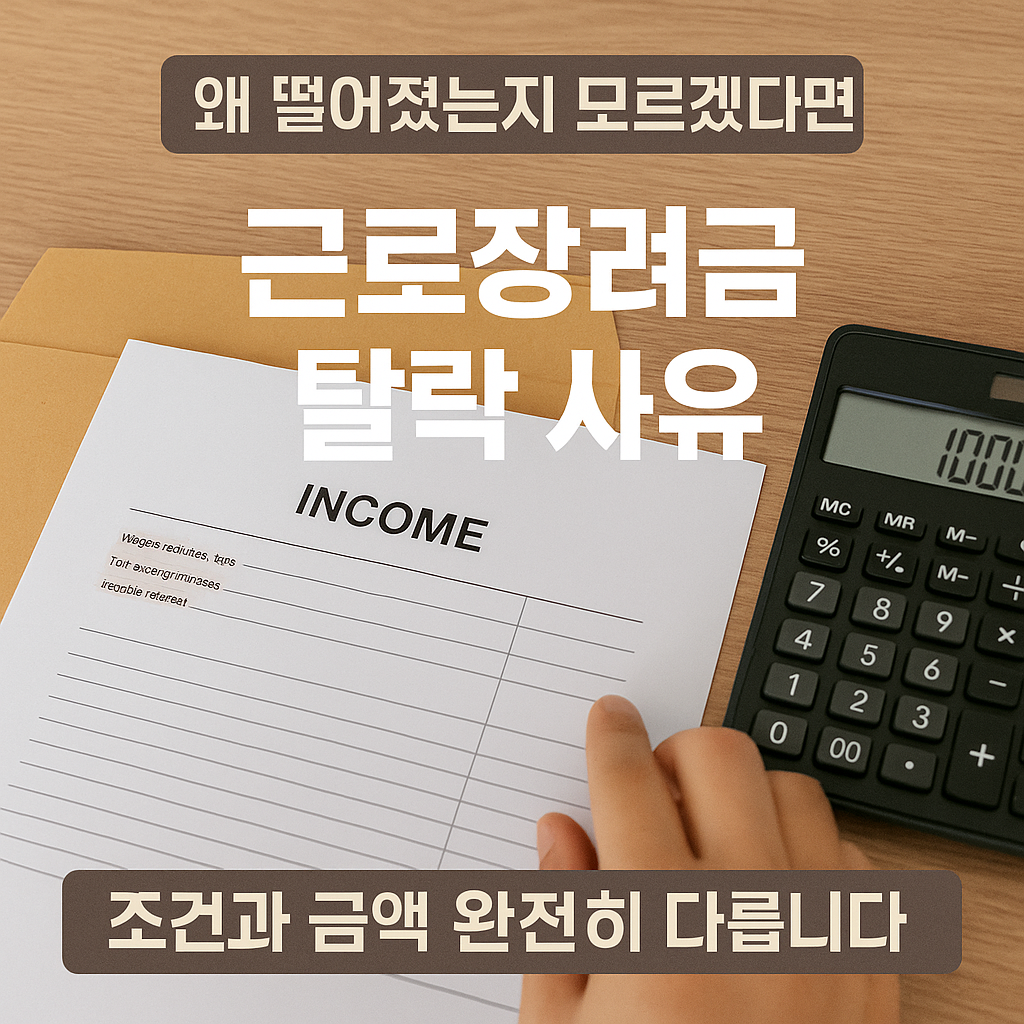 [4편] 복지 조건의 진실 시리즈 - 근로장려금 탈락 사유, 어디서 막히는 걸까?