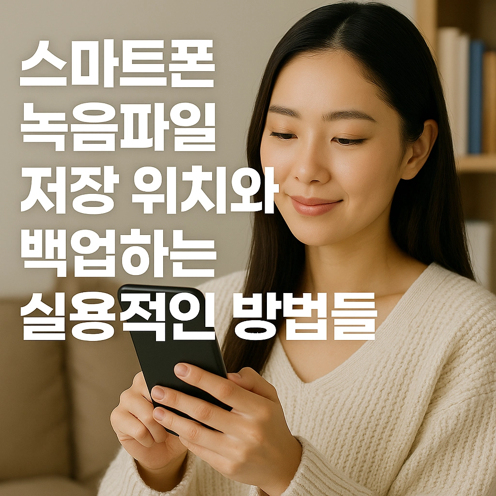 스마트폰 녹음파일 저장 위치와 백업하는 실용적인 방법들