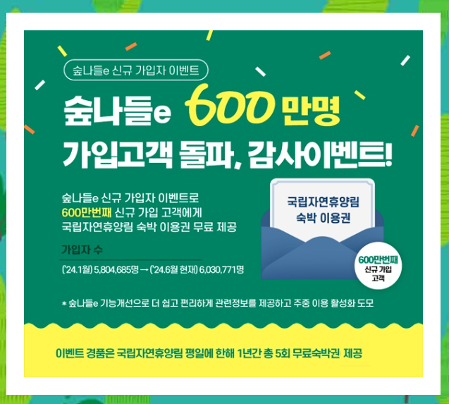 숲나들e 예약방법 및 예약취소 위약금 면제방법