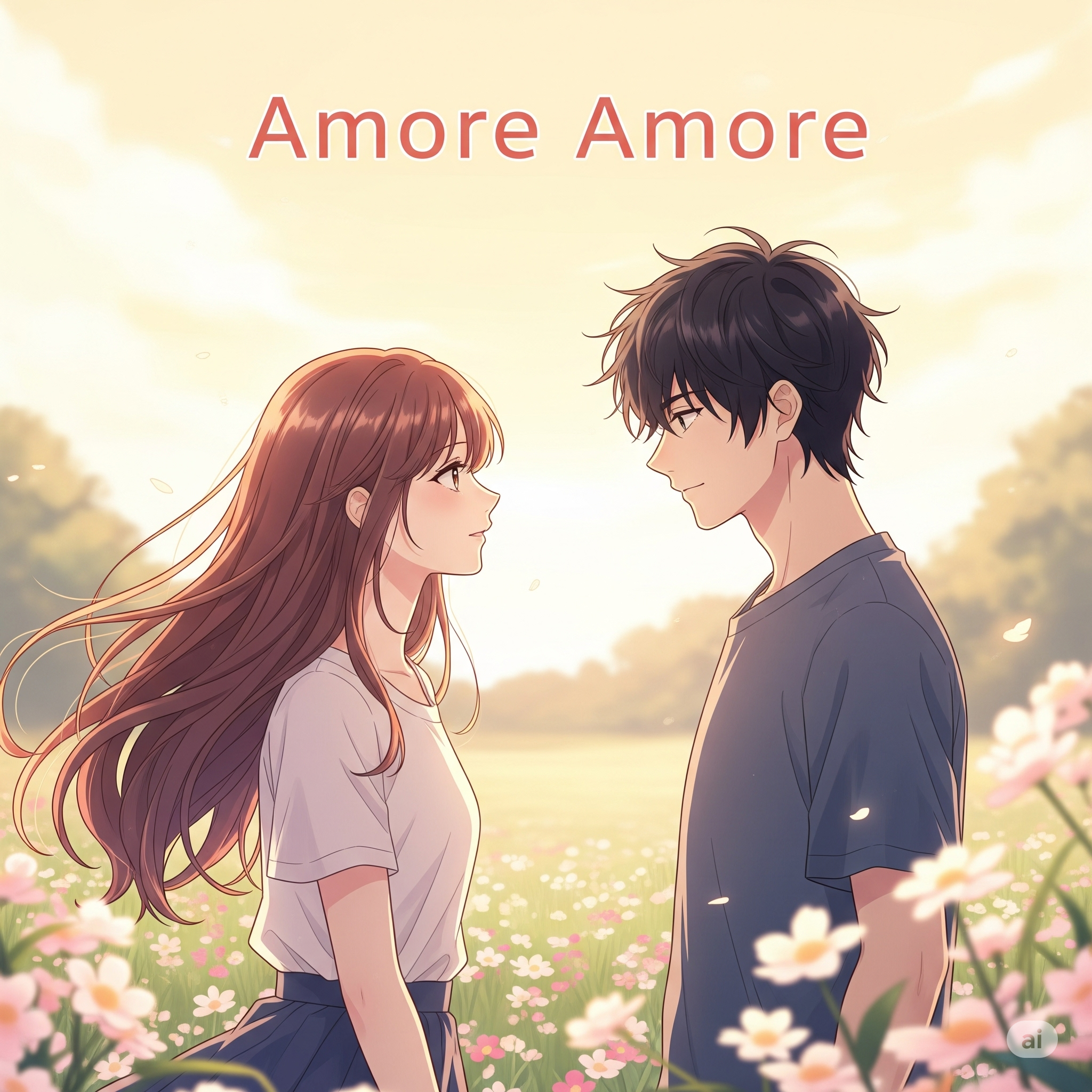 마주보고 있는 남녀