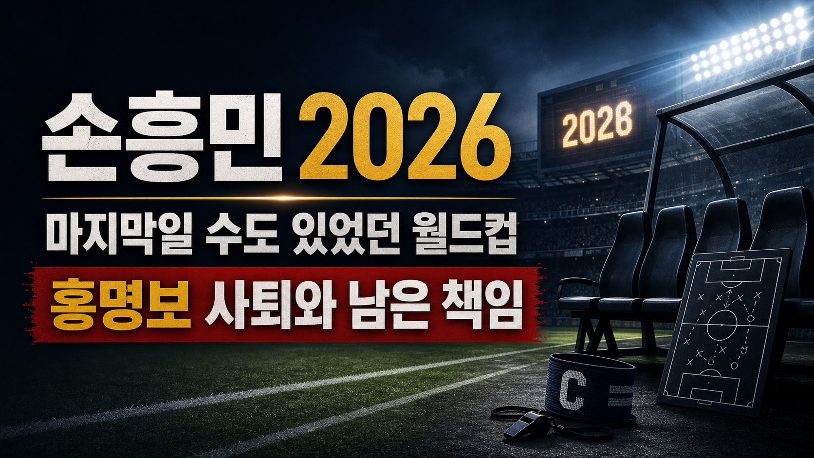 손흥민 2026 월드컵 홍명보 사퇴 책임 카드