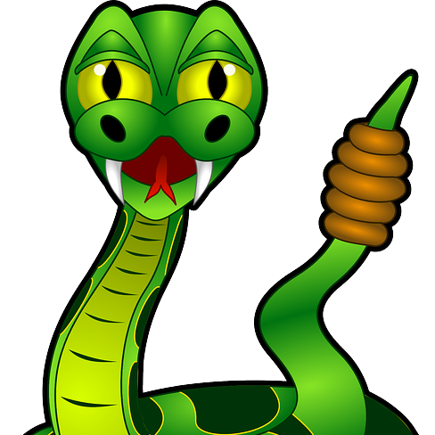 독니를 갖고 있는 독사 이미지