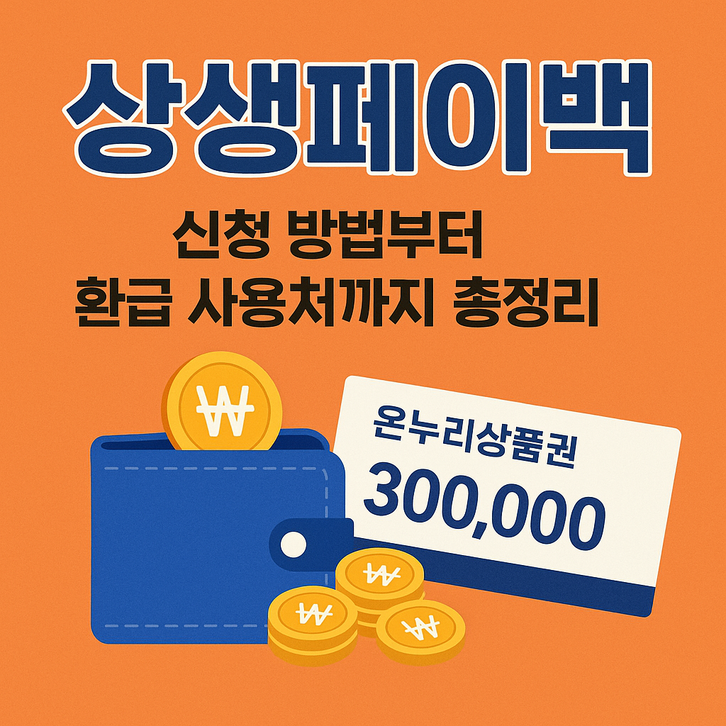 상생페이백 신청 방법부터 환급 사용처까지 총정리, 온누리상품권 30만원 일러스트 썸네일