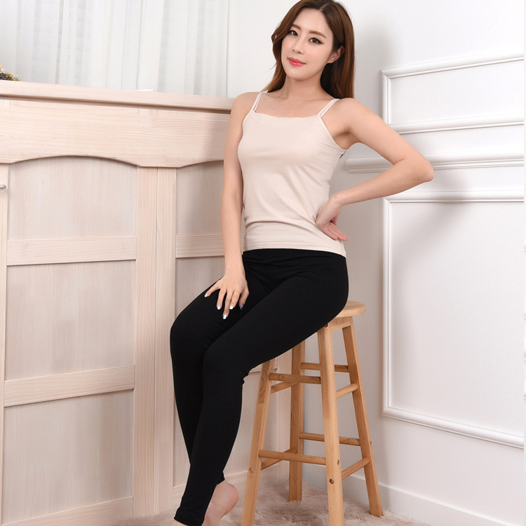 여성 9부 쫀쫀한 면 스판 레깅스 바지 쫄바지 팬츠