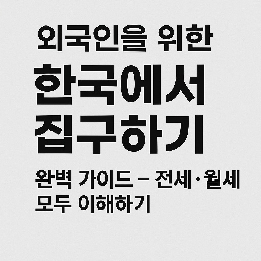 외국인을 위한 한국에서 집구하기 완벽 가이드 &ndash; 전세&middot;월세
