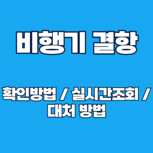 비행기 결항 확인 방법 실시간 조회 및 대처법 완벽 가이드