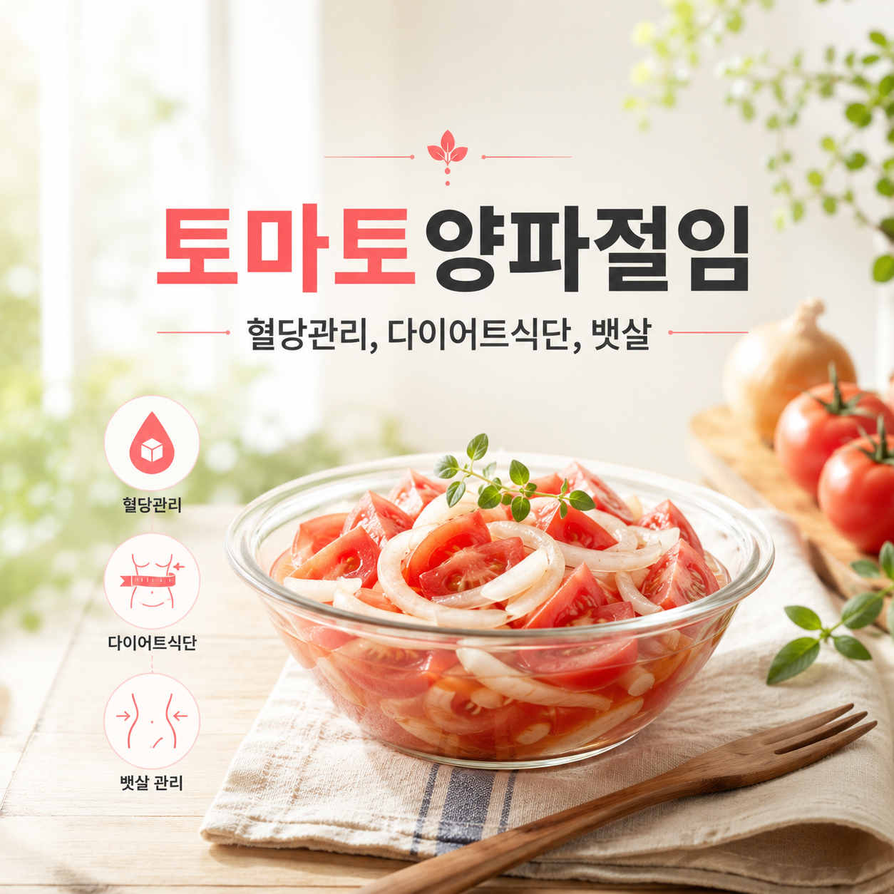 토마토 양파 절임 이미지