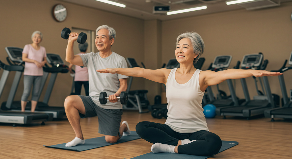 시니어를 위한 홈트 이미지