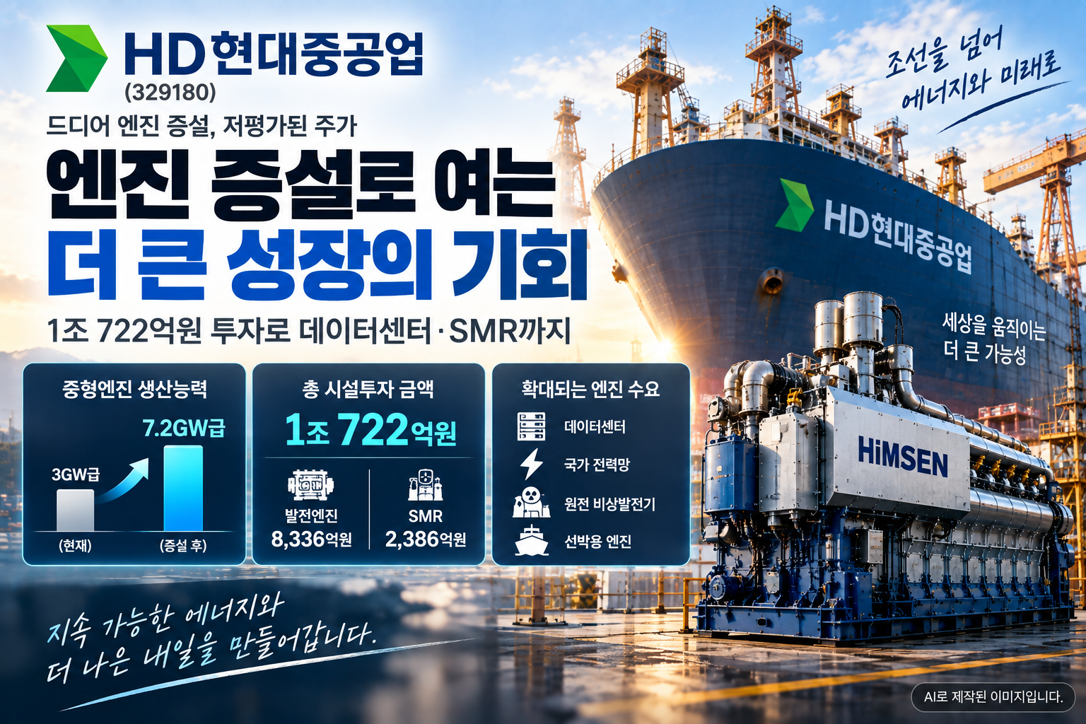 조선을 넘어 발전엔진과 SMR로 성장동력을 확대하는 HD현대중공업