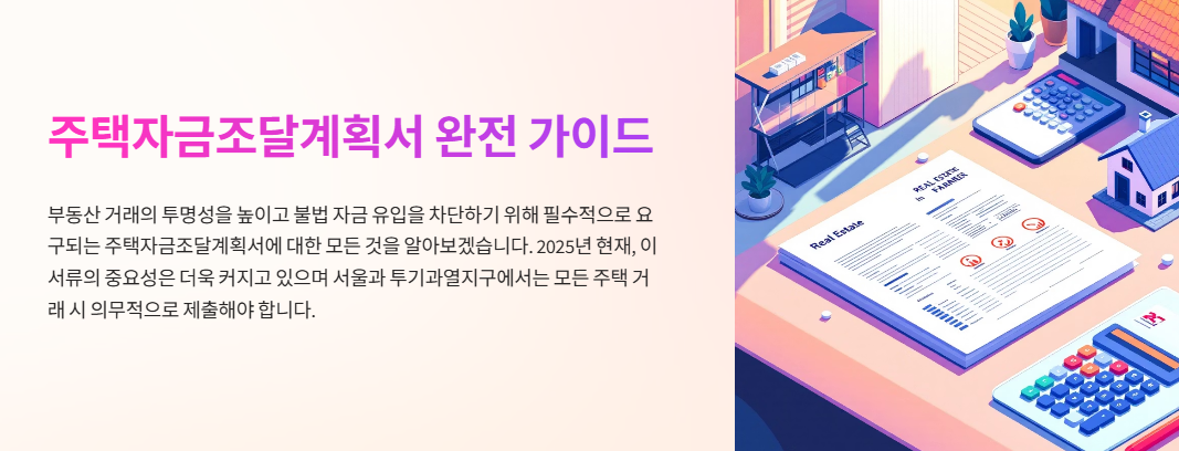 주택자금조달계획서 완전 가이드