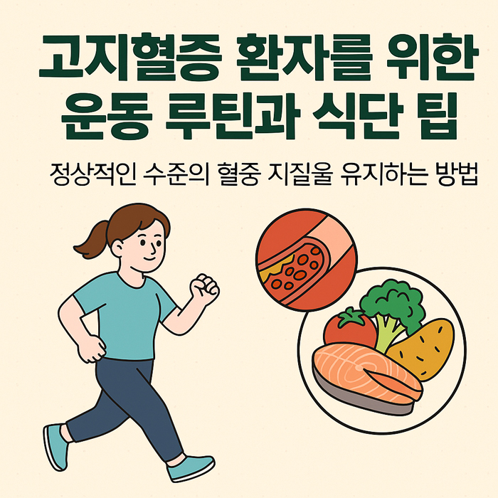 고지혈증 환자를 위한 운동 루틴과 식단 팁