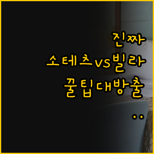 소테츠 프레사 인 vs 호텔 빌라 퐁..