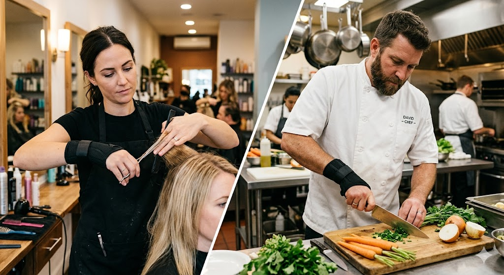 손목 사용이 잦은 미용사와 조리사를 위한 터널 증후군 예방 스트레칭 및 작업용 보호대 선택 가이드