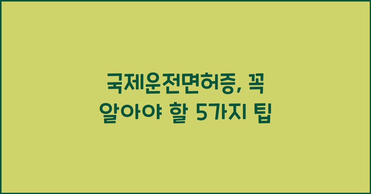 국제운전면허증