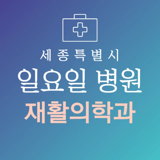세종시-일요일-재활의학과-문여는곳-주말에-진료하는-세종시-24시간-재활의학과-병원