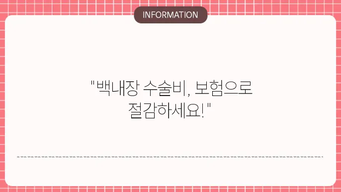 백내장 수술비 보험: 비용 지원 활용법