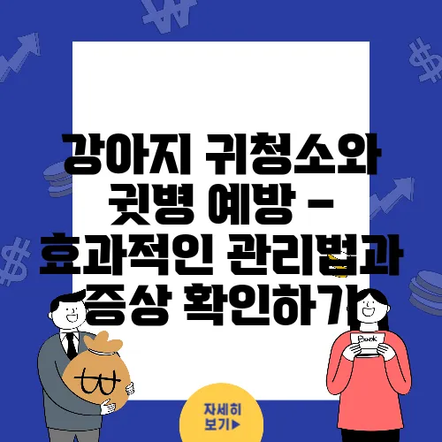 강아지 귀청소와 귓병 예방 – 효과적인 관리법과 증상 확인하기