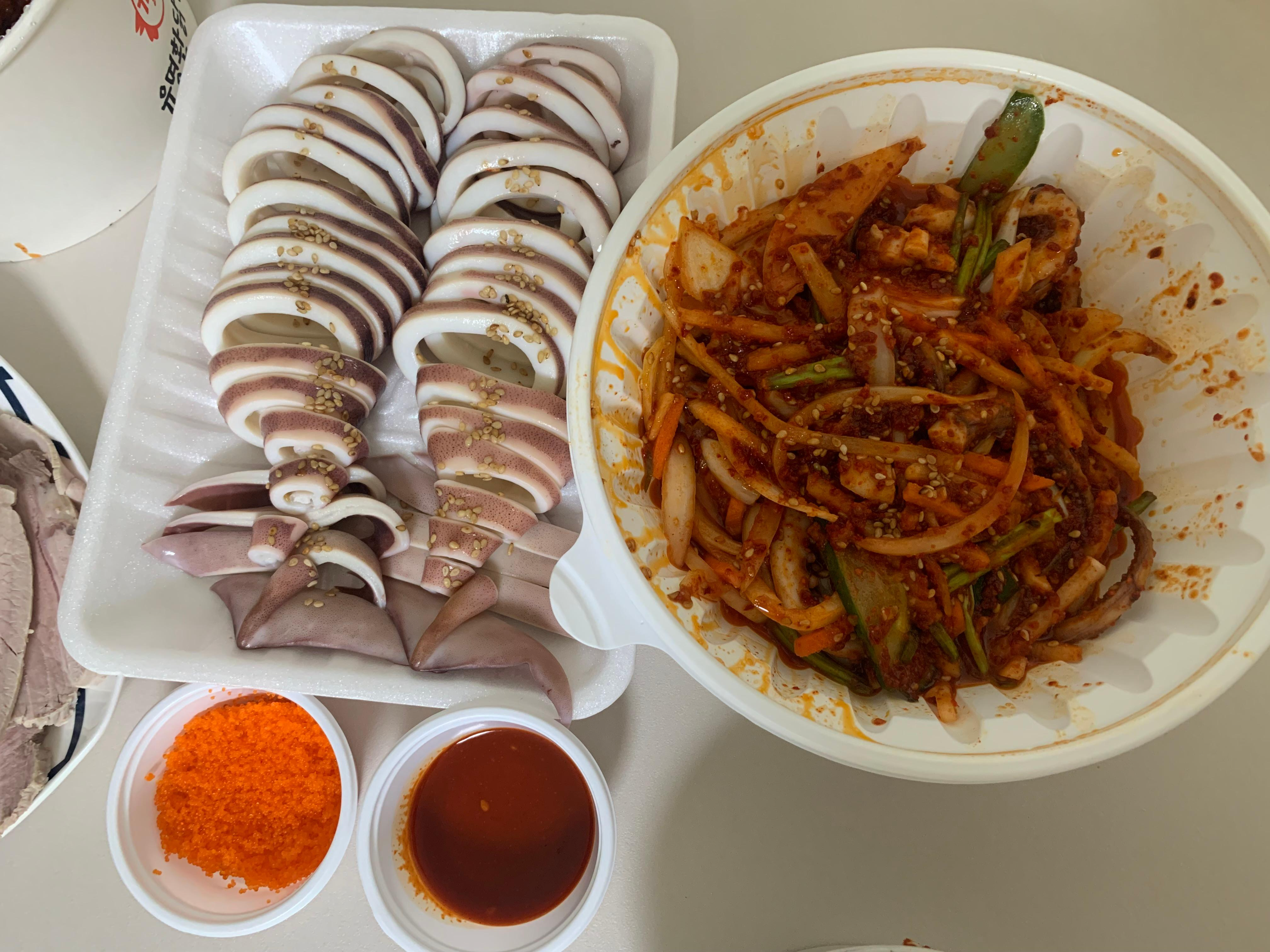 광명시장 맛집 투어 광명 춘자네부대찌개 광명 오징어보쌈 광명 유명환닭강정 광명시장 씨앗호떡
