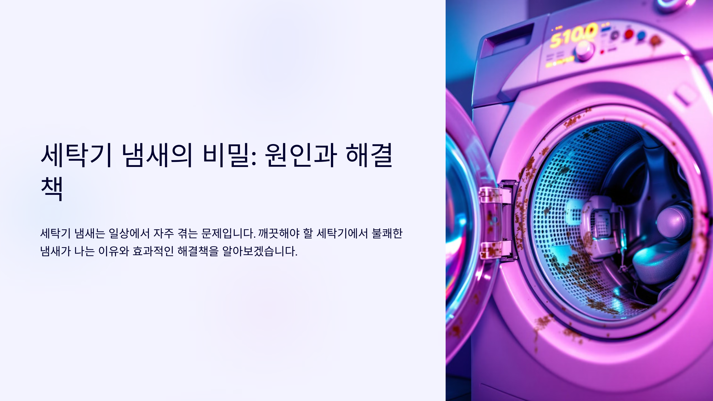 세탁기 냄새의 주요 원인