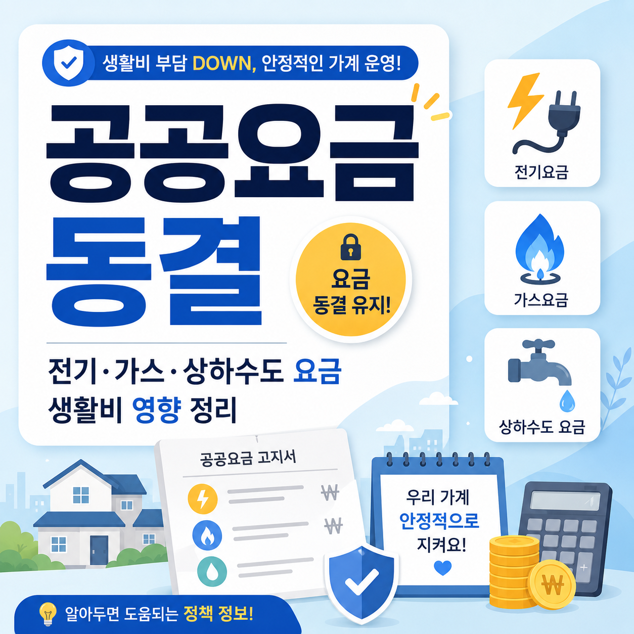 전기·가스·상하수도 요금, 실제 생활비는 어떻게 달라질까?