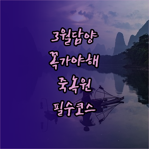 3월 담양 여행 필수 코스 죽녹원 관..