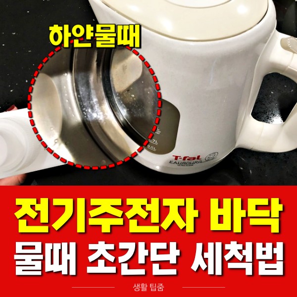 전기주전자 바닥 물때 세척,구연산 활용법