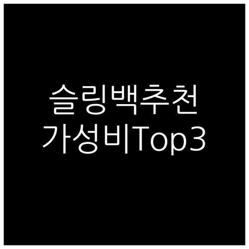 가성비 좋은 슬링백 Top 3 가격 