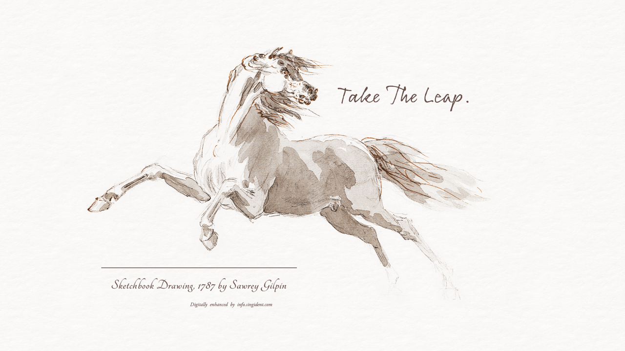 06 도약하는 말 스케치 C - Take The Leap 말배경화면
