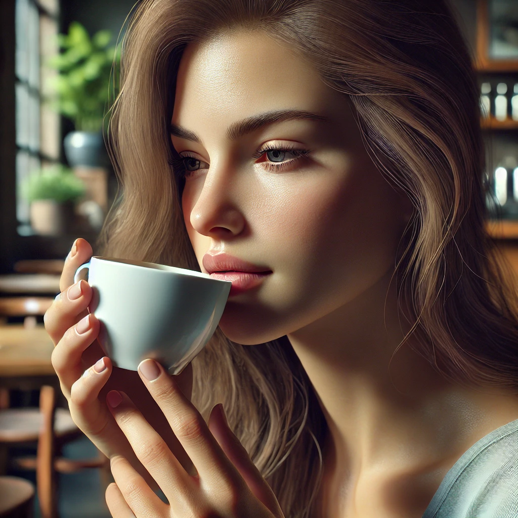 커피-마시는-여자