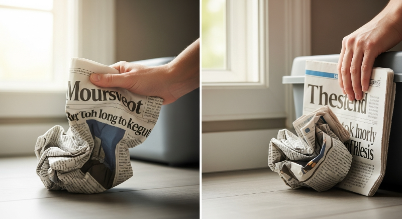 신문지 또는 전용 탈취제 활용