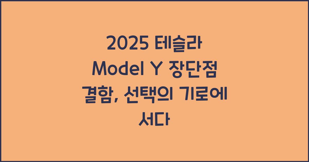 2025 테슬라 Model Y 장단점 결함
