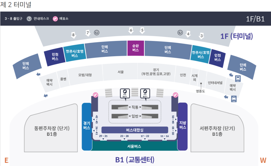 공항버스 예매 시간표 요금 실시간위치 노선표