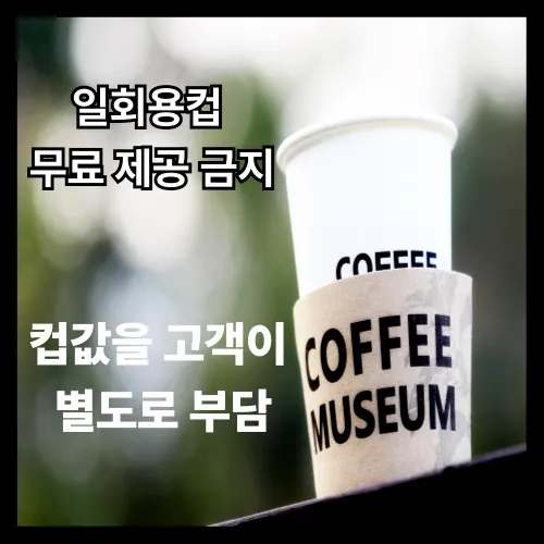 카페 일회용컵 무상 제공금지-컵값 내야 한다