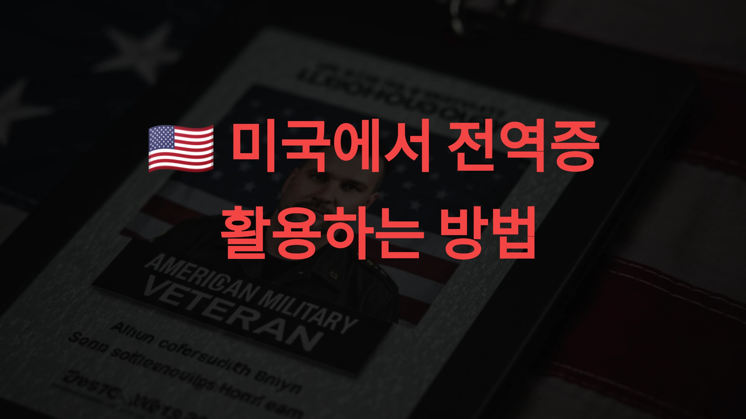🇺🇸 미국에서 전역증 활용하는 방법