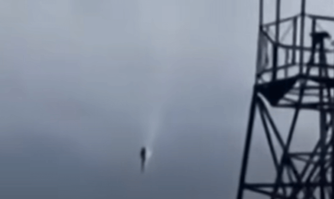 프리고진이 탑승한 비행기가 추락하는 장면