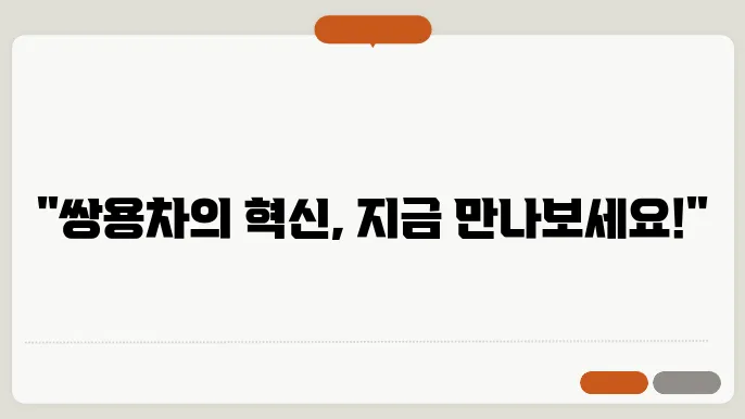 쌍용자동차 종류