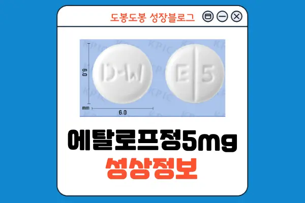 에탈로프정5mg 성상정보 이미지