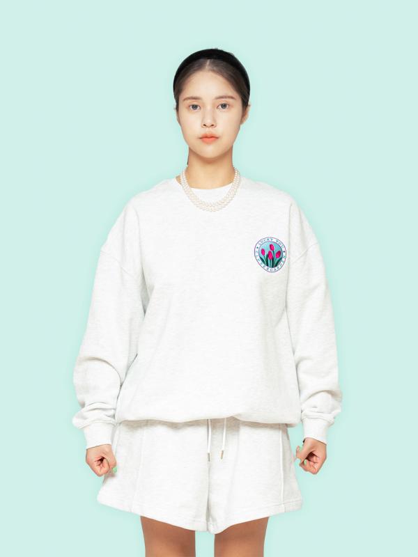 클로버가든 프레이즈튤립스웨트셔츠이자벨그레이