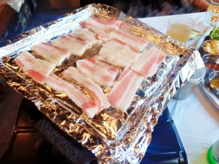 미운우리새끼 미우새 김준호 이상민 강재준 단식원에 들어가기 전 마지막 만찬 냉삼 삼겹살 맛있는 식당 마포구 합정역 레트로 맛집