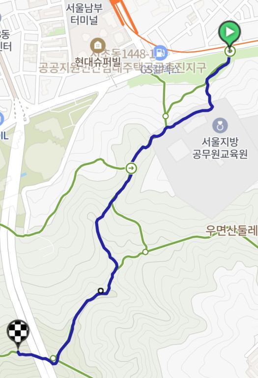 우면산 등산 소요시간