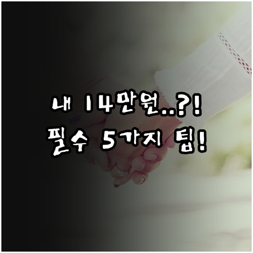 문화누리카드 14만원 지원금 활용 팁..