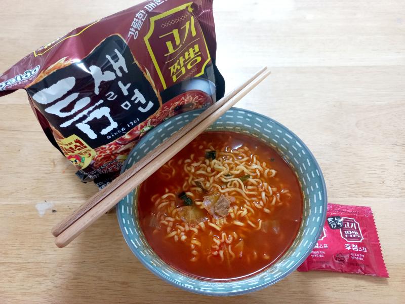 팔도 틈새라면 고기짬뽕 조리예