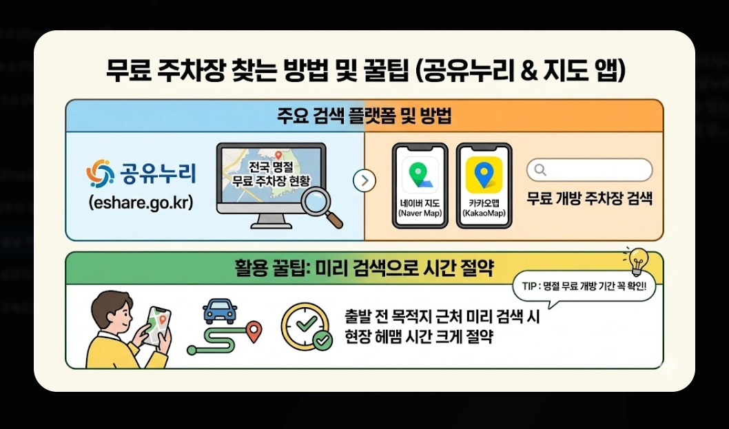 설날 주차 팁(2026 설 연휴, 전국 무료 주차장, 고속도로)(+ 전기차 충전)