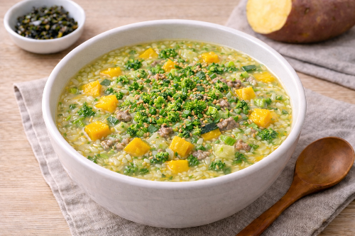 소고기고구마브로콜리 미음 완성사진