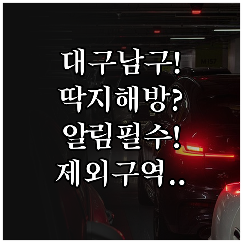 대구 남구 주정차 단속 문자 알림 서..